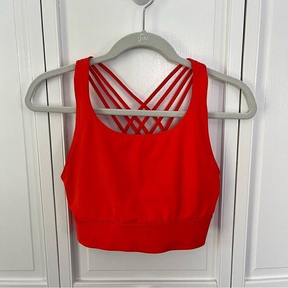 Threads 4 Thought Women’s  Strappy Sports Bra Goji Color Size Medium - Picture 3 of 14